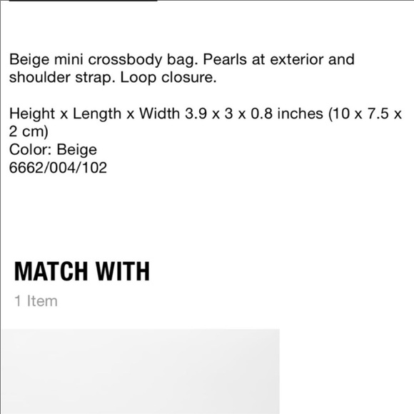 Zara pearl  beaded mini crossbody bag - Picture 13 of 13